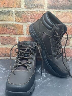 Rockport XCS Road & Trail Alpine Boots Brown Leather Hiking Men’s Sz 12